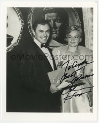 6b830 JOHN SAXON signed 8x10 REPRO still 1980s with Tuesday Weld at the premiere of Spartacus!