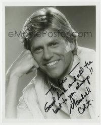 6b889 MARSHALL COLT signed 8x10 REPRO still 1980s head & shoulders smiling portrait of the actor!