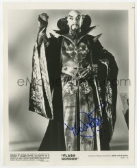 6b895 MAX VON SYDOW signed 8x10 REPRO still 1980 best portrait as Emperor Ming in Flash Gordon!
