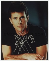 6b677 MEL GIBSON signed color 8x10 REPRO still 2001 serious youthful portrait of the leading man!