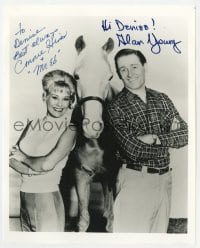 6b904 MISTER ED signed 8x10 REPRO still 1960s by Connie Hines AND Alan Young, w/the talking horse!