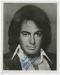 6b909 NEIL DIAMOND signed 8x10 REPRO still 1970s youthful portrait of the singer with great hair!