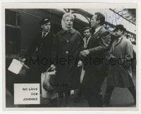 6b912 NO LOVE FOR JOHNNIE signed 8x10 REPRO still 1970s by BOTH Mary Peach AND Peter Finch!
