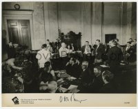 6b351 OTTO PREMINGER signed 8x10.25 still 1962 candid of the director on Advise and Consent set!