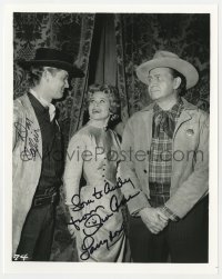 6b917 OUTLAWS signed 8x10.25 REPRO still 1961 by BOTH Don Collier AND Sue Ane Langdon!