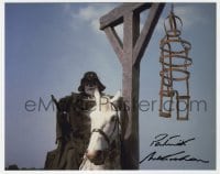 6b680 PATRICK MCGOOHAN signed color 8x10 REPRO still 2003 in costume as Dr. Syn the Scarecrow!