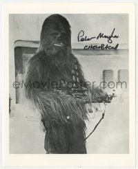 6b628 PETER MAYHEW signed 8x10 publicity still 1990s great portrait as Chewbacca from Star Wars!
