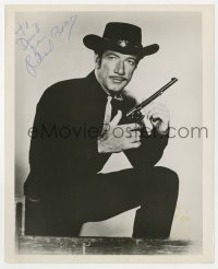6b943 RICHARD BOONE signed 8x10 REPRO still 1970s portrait as TV's Paladin in Have Gun Will Travel!