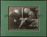 6b063 TURHAN BEY signed 7x9 REPRO in 11x14 display 1970s w/ monster Lon Chaney Jr. in Mummy's Tomb!
