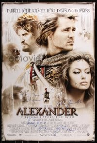 6b008 ALEXANDER signed int'l advance DS 1sh 2004 by Colin Farrell, Jolie, Dawson AND Oliver Stone!