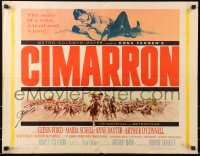 6b032 CIMARRON signed style B 1/2sh 1960 by Glenn Ford, directed by Anthony Mann!