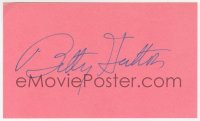 6b470 BETTY HUTTON signed 3x5 index card 1980s it can be framed & displayed with a repro still!