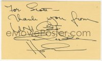 6b473 CELESTE HOLM signed 3x5 index card 1980s it can be framed & displayed with a repro still!