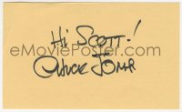 6b474 CHUCK JONES signed 3x5 index card 1980s it can be framed & displayed with a repro still!