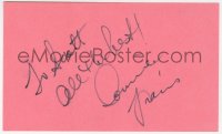 6b475 CONNIE FRANCIS signed 3x5 index card 1980s it can be framed & displayed with a repro still!