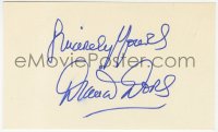 6b478 DIANA DORS signed 3x5 index card 1970s it can be framed & displayed with a repro still!