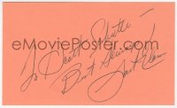 6b495 JACK ELAM signed 3x5 index card 1980s it can be framed & displayed with a repro still!