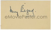 6b510 MARY PICKFORD signed 3x5 index card 1935 she sent this to a fan requesting an autograph!