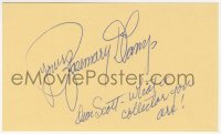 6b523 ROSEMARY DECAMP signed 3x5 index card 1980s it can be framed & displayed with a repro still!