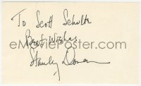 6b527 STANLEY DONEN signed 3x5 index card 1980s it can be framed & displayed with a repro still!