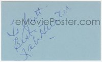 6b528 TAB HUNTER signed 3x5 index card 1980s it can be framed & displayed with a repro still!