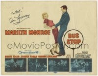 6b082 BUS STOP signed TC 1956 by Don Murray, who's holding sexy smiling Marilyn Monroe!