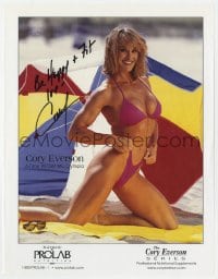 6b583 CORY EVERSON signed color 8.5x11 publicity still 2000s sexy spokesperson for Prolab Nutrition!
