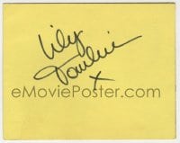 6b171 LILY TOMLIN signed 4x5 promo card 1980s showing her as her famous characters!