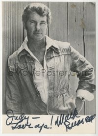 6b427 MARK RUSSELL signed 5x7 photo 1980s he was Detective Saperstein on TV's Kojak!