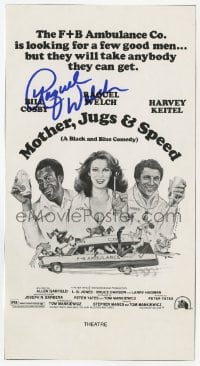 6b191 RAQUEL WELCH signed 5x10 pressbook ad 1976 cool artwork for Mother, Jugs & Speed!