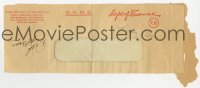6b164 TEDDY POWELL'S ORCHESTRA signed 3x9 envelope 1940s Ted, Tommy Taylor, Tony Aless & Dick Mains!