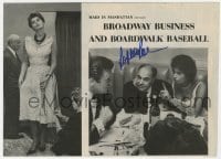 6b542 SOPHIA LOREN signed cut magazine page 1960s includes classic photo of her & Jayne Mansfield!