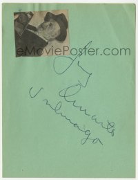 6b561 JIMMY DURANTE/EDWARD ARNOLD signed 5x6 album page 1930s it can be framed with a repro!
