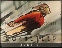 6b001 ROCKETEER signed subway poster 1991 by writer/co-producer Dave Stevens, John Mattos art!
