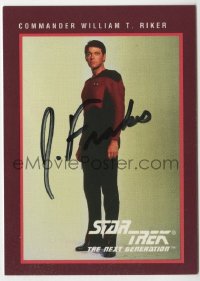 6b176 JONATHAN FRAKES signed trading card 1991 as Commander Riker in Star Trek: The Next Generation!