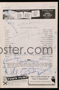 6b102 BURLESQUE signed playbill 1946 by Bert Lahr & SIXTEEN other members of the cast & crew!