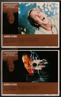 6c901 ALTERED STATES 2 LCs 1980 William Hurt, Paddy Chayefsky, Ken Russell, sci-fi horror!