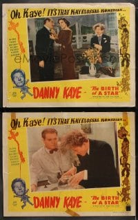 6c909 BIRTH OF A STAR 2 LCs 1945 great images of Danny Kaye, your KAYElossal new komedian!