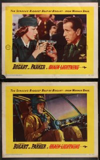6c917 CHAIN LIGHTNING 2 LCs 1949 images of military test pilot Humphrey Bogart, Eleanor Parker!