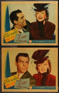6c947 LADY IS WILLING 2 LCs 1942 great close ups of smiling Marlene Dietrich & Fred MacMurray!
