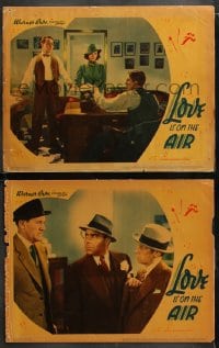 6c950 LOVE IS ON THE AIR 2 LCs 1937 one with young Ronald Reagan & pretty June Travis!