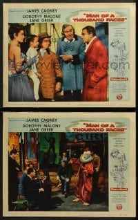 6c952 MAN OF A THOUSAND FACES 2 LCs 1957 James Cagney as Lon Chaney Sr., Jane Greer!