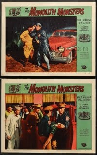 6c954 MONOLITH MONSTERS 2 LCs 1957 Grant Williams, Lola Albright, cool Universal sci-fi horror!