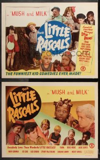 6c957 MUSH & MILK 2 LCs R1950 Little Rascals, Farina, Dickie Moore, cute images of Our Gang kids!