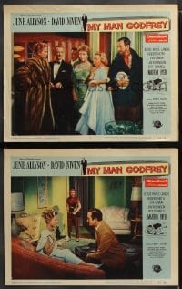 6c958 MY MAN GODFREY 2 LCs 1957 cool images of June Allyson, David Niven & sexy Martha Hyer!