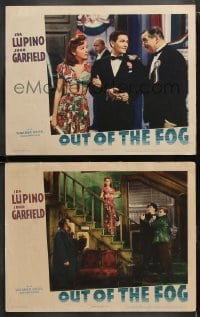6c962 OUT OF THE FOG 2 LCs 1941 directed by Anatole Litvak, Ida Lupino & John Garfield!