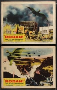 6c971 RODAN 2 LCs 1957 Ishiro Honda's Sora no Daikaiju Radon, art of The Flying Monster over Fukuoka!