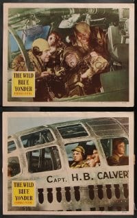 6c994 WILD BLUE YONDER 2 LCs 1951 Wendell Corey, Forrest Tucker, B-29 bomber superfortress airplanes!