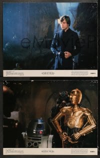 6c877 RETURN OF THE JEDI 3 color 11x14 stills 1983 images of Jabba's Palace, Luke, droids!
