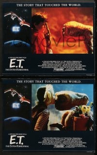 6c178 E.T. THE EXTRA TERRESTRIAL 8 English LCs R1985 Drew Barrymore, Spielberg, cool Alvin art